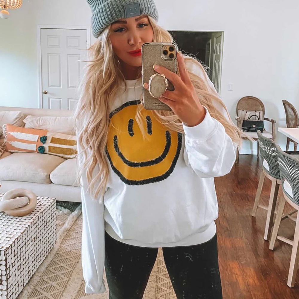 Gunny Sack and Co Smiley Sweatshirt - Size Small